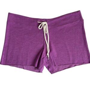 Monrow Purple Athletic Shorts with Drawstring